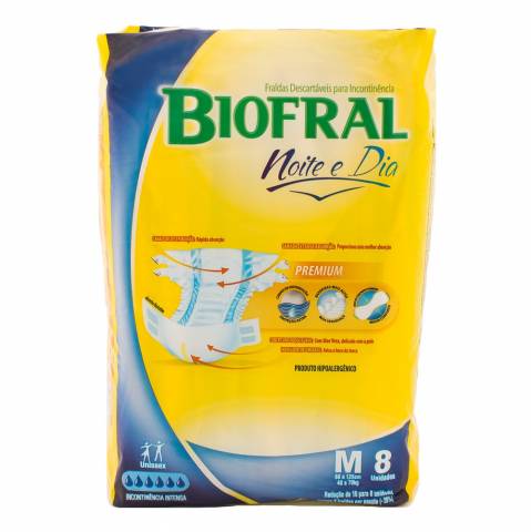 Fralda Descartável Geriátrica Biofral Noite e Dia