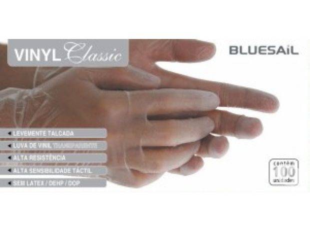Luva Vinyl Classic Bluesail com 100 unidades