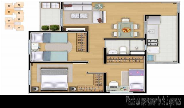 Lindo Apartamento de 3 quartos no Condomínio Supera - Campo Grande
