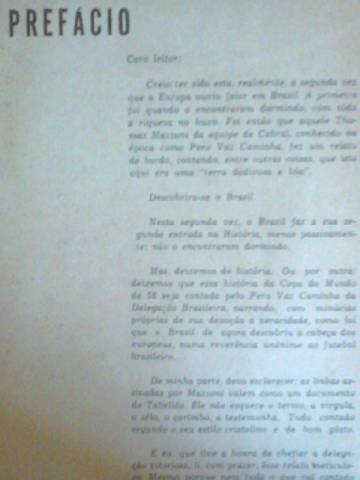 História da Copa de 1958 - A Gazeta Esportiva em Livro Editado em 1958