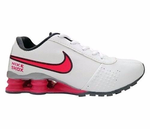 Tênis Nike Shox NZ Branco e rosa