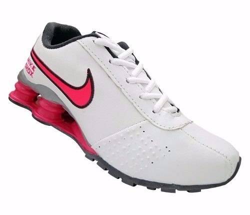 Tênis Nike Shox NZ Branco e rosa