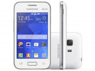 Smartphone Samsung Galaxy Young 2 Duos TV DualChip - 3G Android 4.4 Câm. 3MP Tela 3.5 Proc. Dual Core