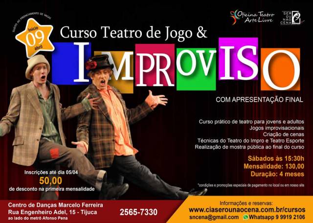 Curso de Teatro e Improviso - Tijuca 09 de Abril