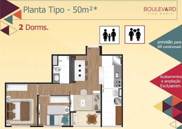 Lançamento na Vila Maria, 1, 2 e 3 dormitórios excelente localização na Rua Curuçá