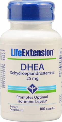 DHEA 25mg 100caps Life Extension em pronta entrega