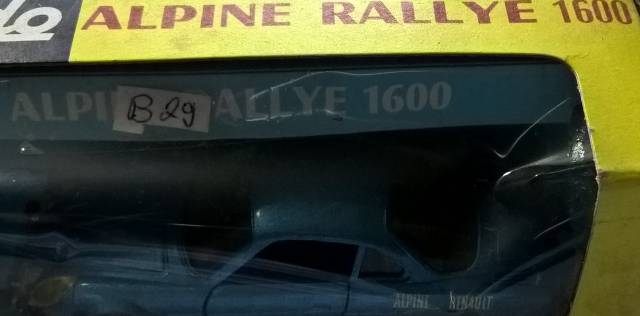 miniatura do carro Alpine Rallye sport novo na embalagem