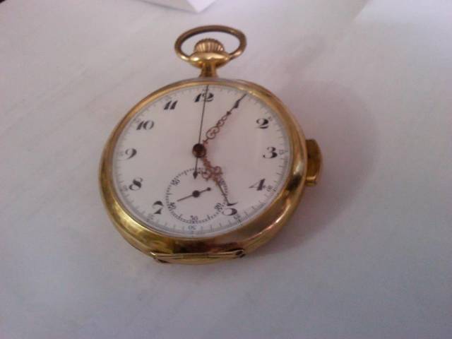 Relógio de bolso marca Lepic soneria em ouro rosa
