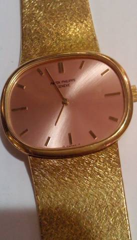 Relógio Patek Philippe Todo Em Ouro Modelo Bracelete