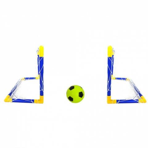 Kit Jogo Futebol Portatil Infantil com 2 Traves + Mini Bola com Bomba de Ar