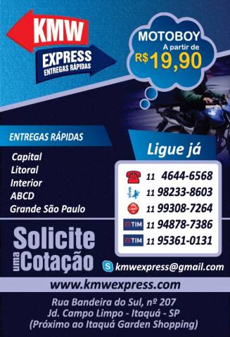 KMW Express Entregas Rápidas - Motoboy