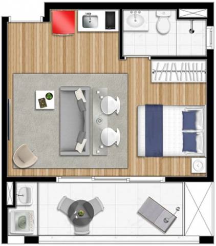 Apartamento novo na Saúde em empreendimento moderno, 1 Dorm, 35m2, 1 vaga, exelente localização