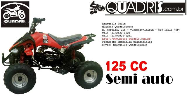 Quadriciclo 125cc semi automático aro 7