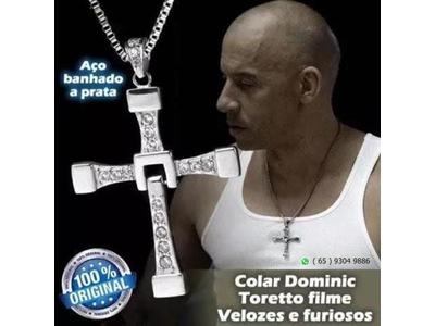 Dominic Toretto Cordão Cruz Aço Velozes e Furiosos Prata / Ouro Dourado