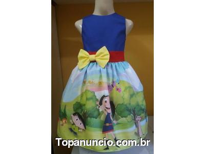 Vestido Show Da Luna Infantil Lindo Para Festa By Tia Gina