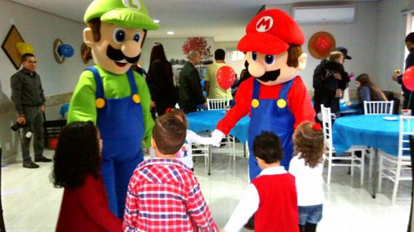 Mario Bros e Luigi Cover Animação Festas Personagens vivos