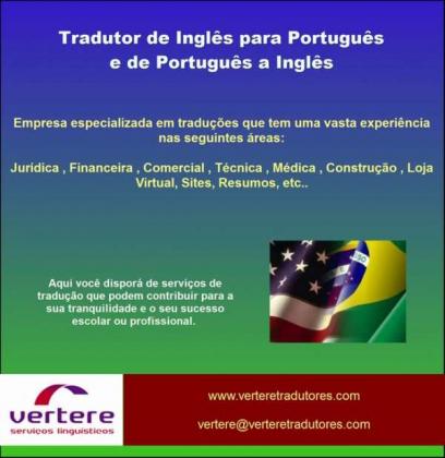 Tradutor de Português para Inglês