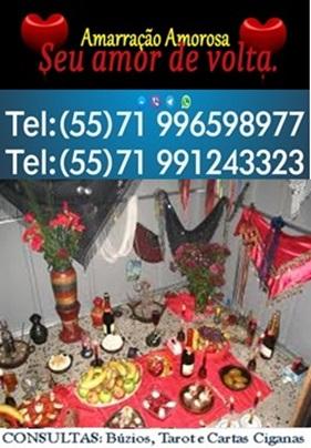 Amarracao amorosa consulta búzios e tarot Tel 71 991243323