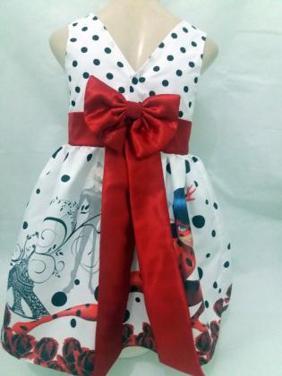 Vestido Ladybug Miraculous Festa Infantil Tema Aniversário Tia Gina.