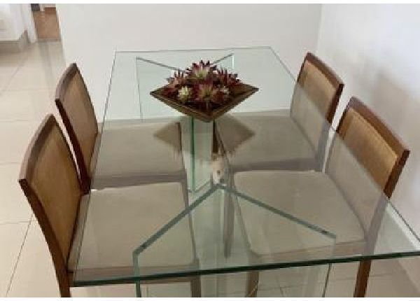 Mesa vidro com cadeiras - Mesas e cadeiras