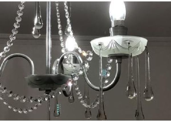 Lustre com cristais legítimos para 3 lâmpadas - Objetos de decoração