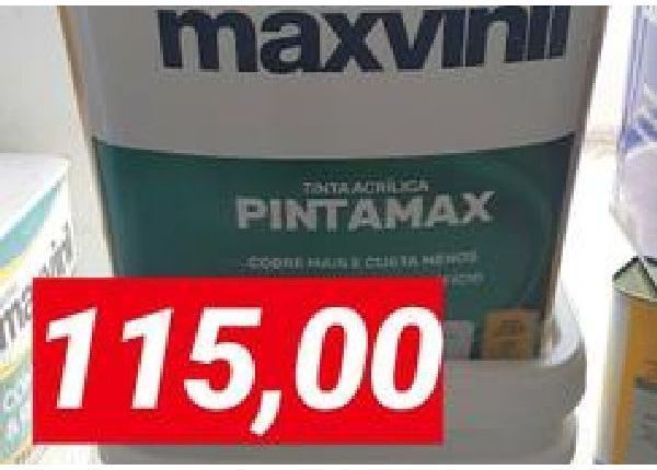 Tinta 18L maxvinil econômica na Cuiabá tintas // 3026 8142 - Materiais de construção e jardim