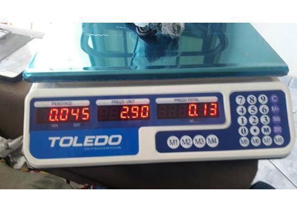 Balança comercial Toledo digital 40 kilos bi volt bateria recarrega 279, 00 - Materiais de construção e jardim