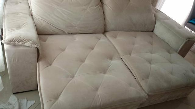 Sofa 2.5mts retratil e reclinavel camurça - Sofás e poltronas