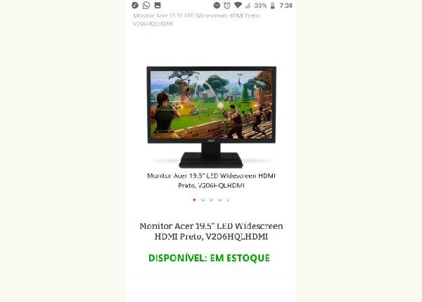 Monitor Acer v206hql Entrego em Resende - Outras marcas