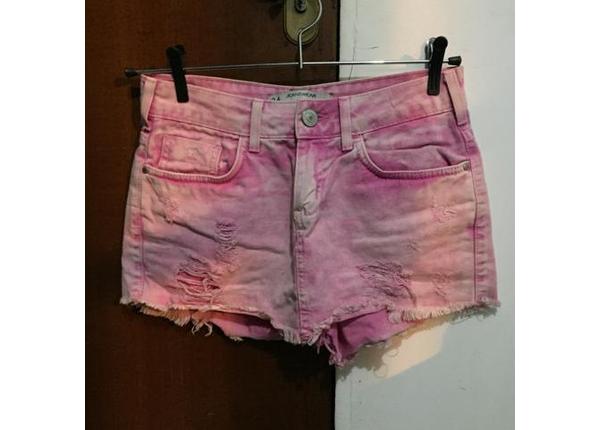 Shorts saia rosa com branco - Shorts e Bermudas