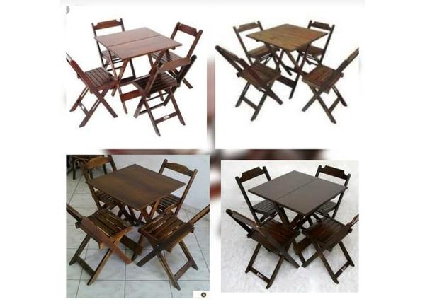 Conjuntos de mesas e cadeiras dobráveis/Miranda Móveis/direto da fábrica - Mesas e cadeiras