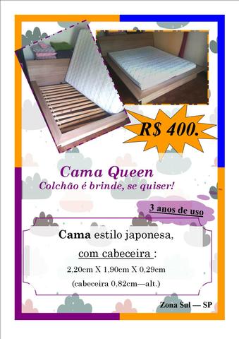 Cama Queen - modelo japonês - Camas e colchões