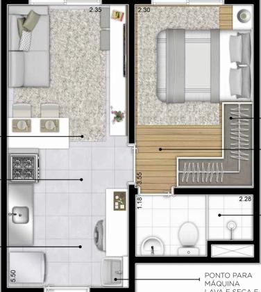 Apartamento na Planta