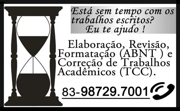 Assessoria Acadêmica (TCC, Monografia, Artigo Científico, Dissertação, Tese e afins) em João Pessoa