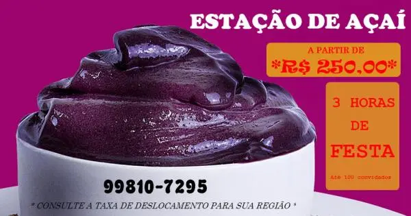 Estação de Pipoca, Algodão Doce, Crepe, Churros, Açaí e Sorvete