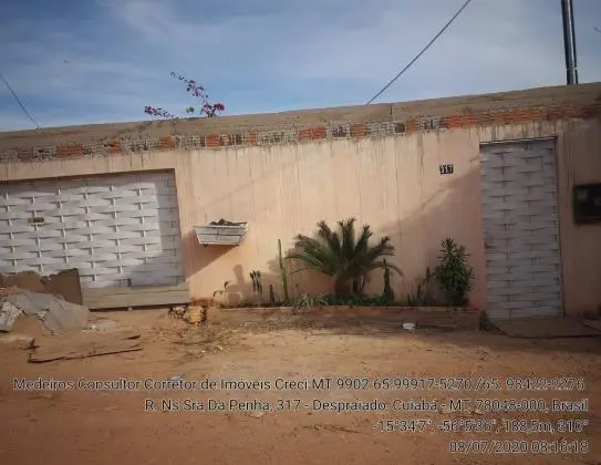 VENDO!!! Uma casa no bairro alto do boa vista vizinho do bairro despraido na cidade de Cuiabá-MT