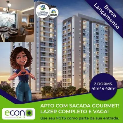 2 dorms com Varanda e Garagem
