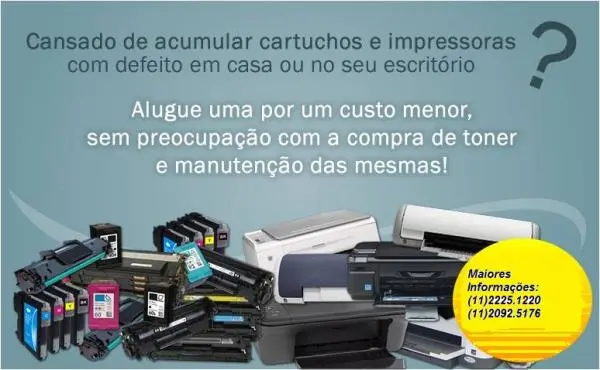 Aluguel Impressora Zona Leste Tatuapé melhor preço, Multifuncionais, Laser - SP Melhores Marcas
