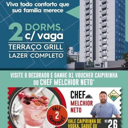 APARTAMENTO 2 dorm com varanda novo !!!