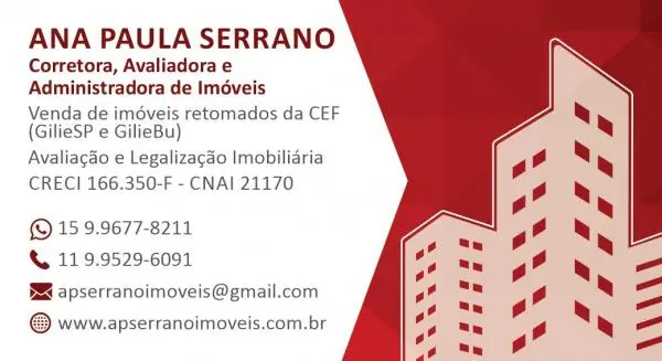 Corretora de Imóveis, credenciada á CEF
