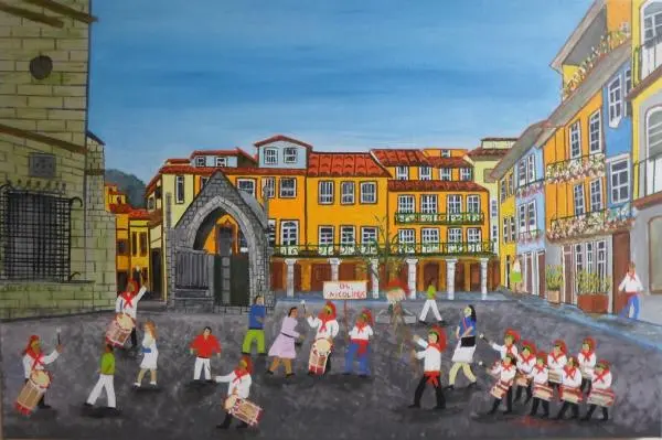 OS NICOLINOS - FESTA DE SÃO NICOLAU - GUIMARÃES - 40X60
