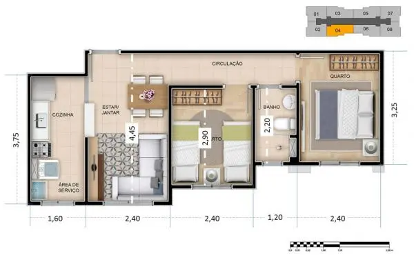 Apartamentos de 2 dormitórios - Grand Reserva Paulista