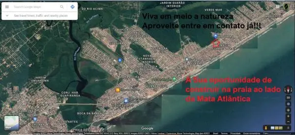 Terreno no Jardim Suarão á 855 metros da praia, no pé da Mata Atlântica