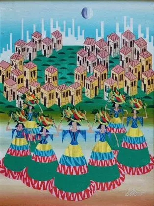 Aecio de Andrade | Baianas | Acrílica sobre tela | 40x30cm (70x60cm com moldura) | ACID