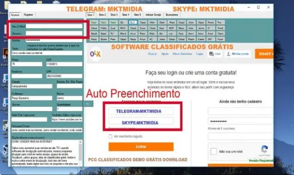 Software Divulgador 250 Classificados Gratis- Download Gratuito
