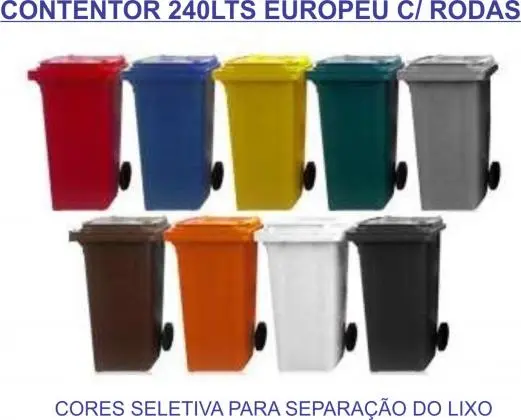Contentores de lixo c/ rodas 120lts , 240lts a 360lts