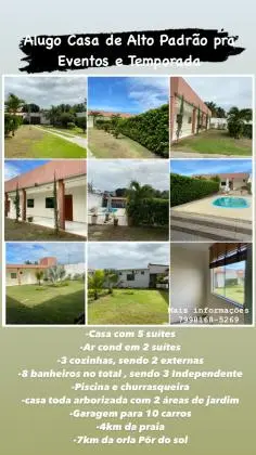 Alugo casa de alto padrão pra festas e eventos