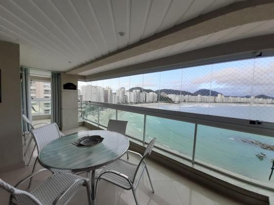 Apartamento Astúrias Guarujá 4 dormitórios vista total para o mar