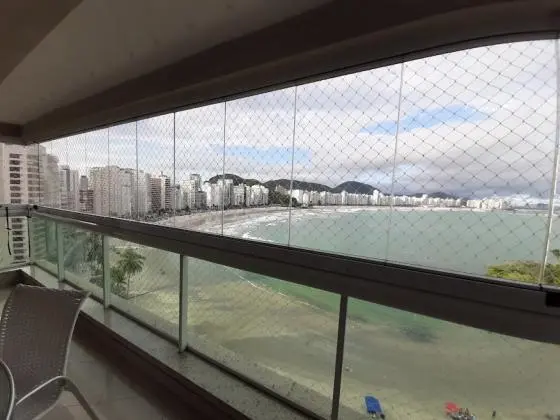 Apartamento Astúrias Guarujá 4 dormitórios vista total para o mar