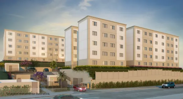 Apartamento com 2 quartos e 1 banheiro